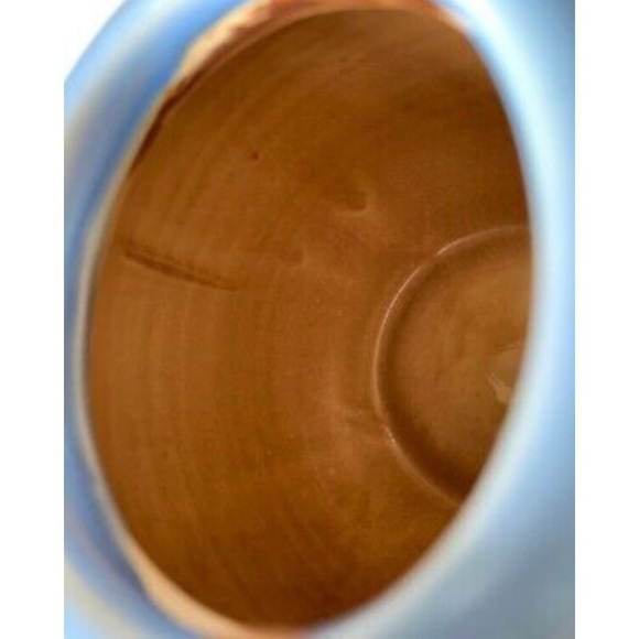 Rustic minimalist speckled egg blue ceramic vase - Picture 4 of 12